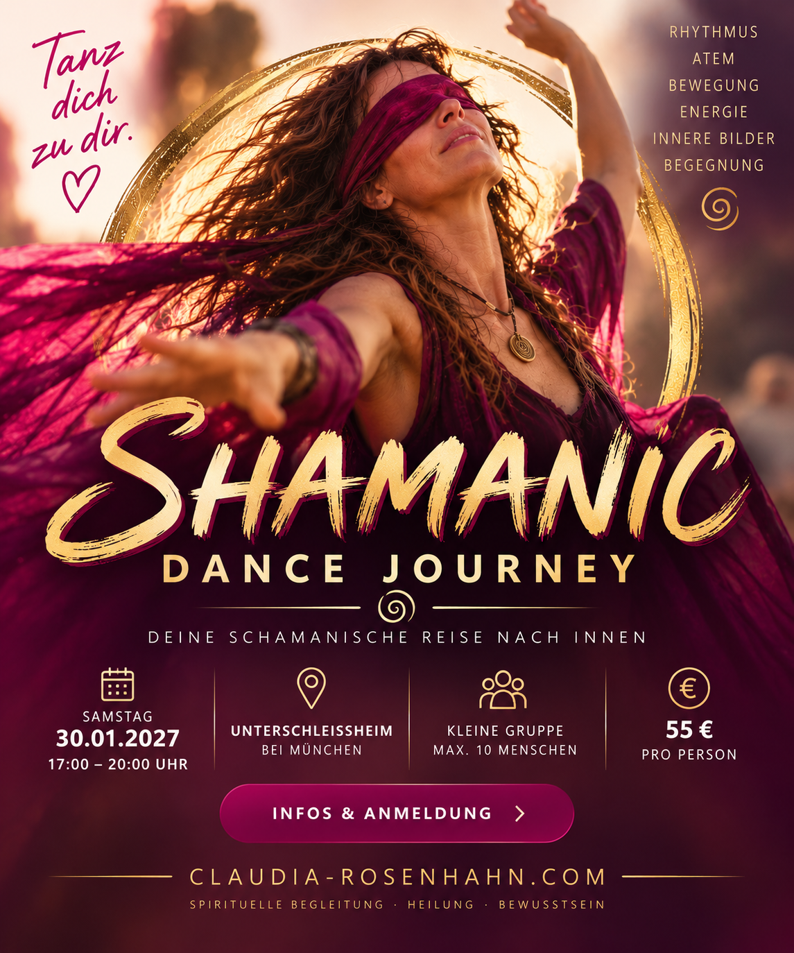 Shamanic Dance Journey – Tanz dich zu dir, Auftakt am 30. Januar 2027 in Unterschleißheim